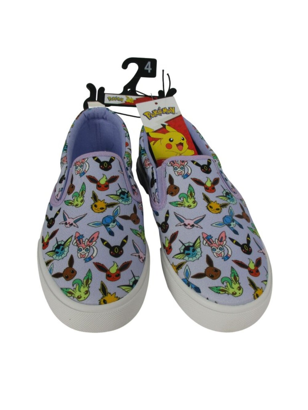 Pokémon Eevee Evolutions Ground Up Shoes Size 4 Slip On Sneakers NWT Multi-Color